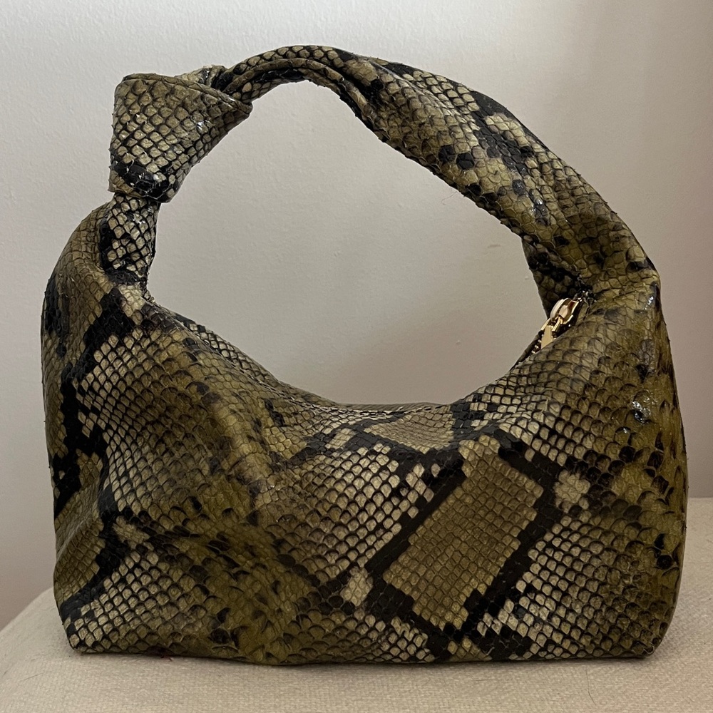 Frances Valentine Tinsley Leather Snake Print Bag
